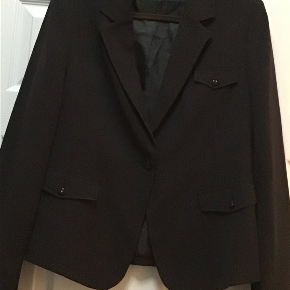 Chocolate brown pin striped Jacket New never worn - Picture 5 of 10